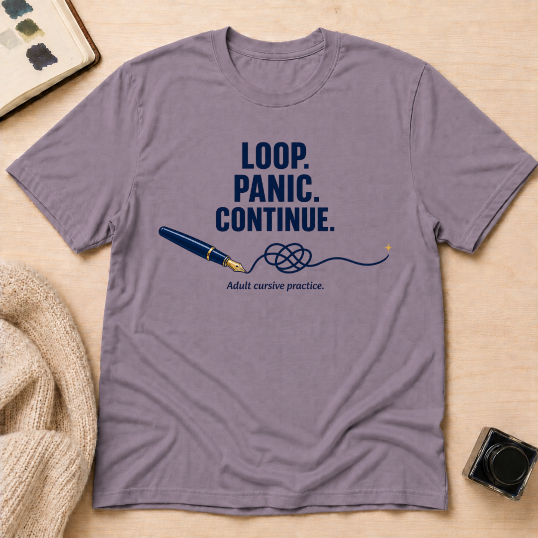 Cursive Practice T-Shirt